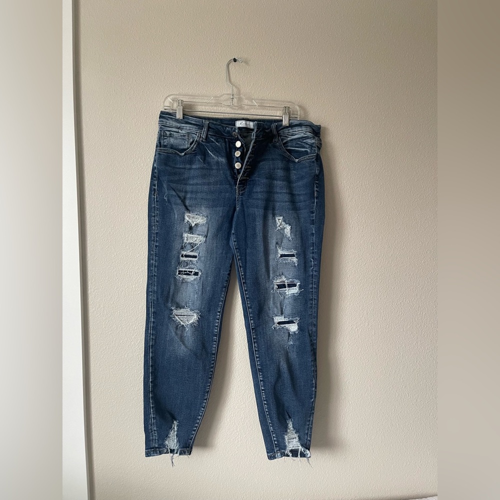 Kancan Signature Kurvy Mid-Rise Ankle Skinny Stretch SZ 32